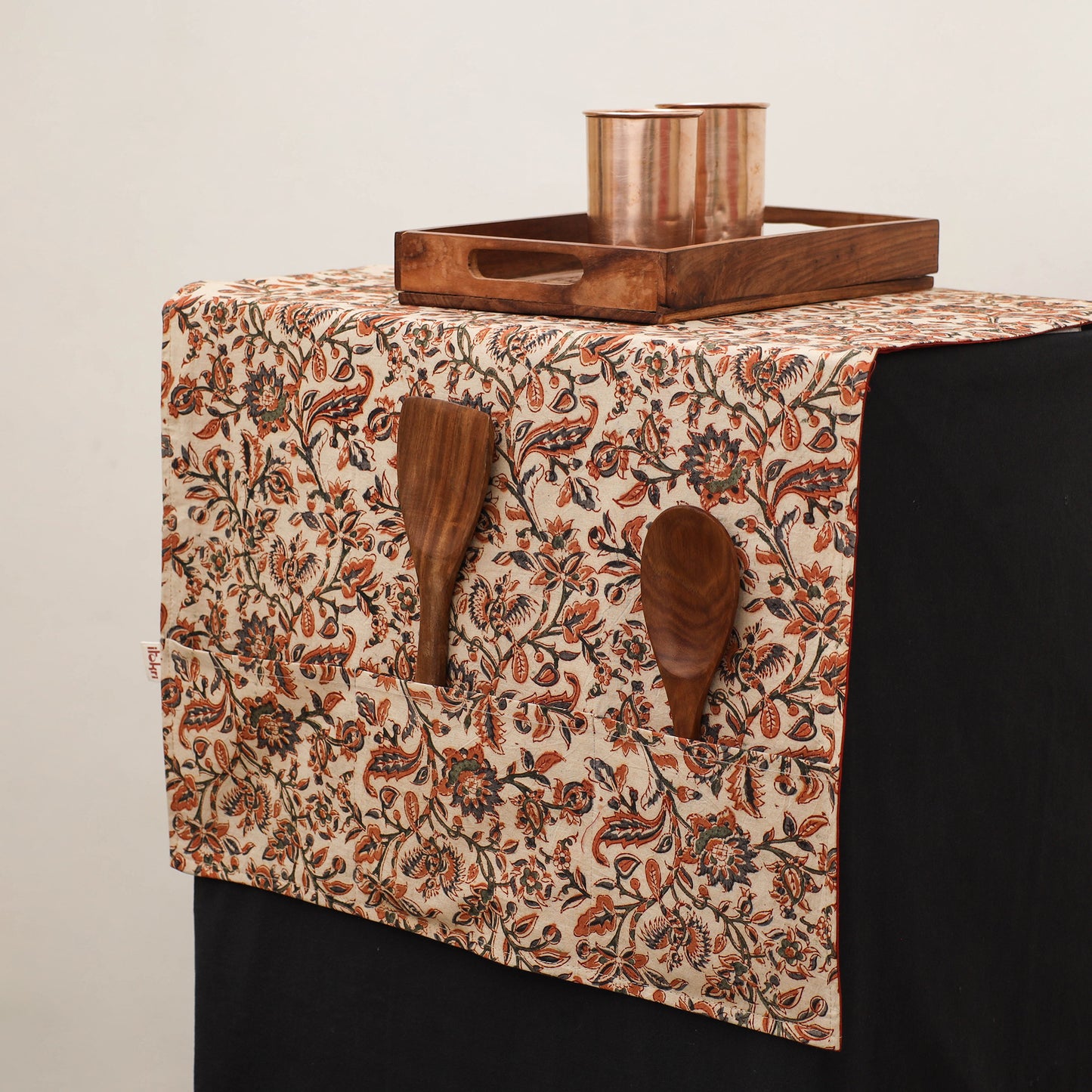 Handmade Fridge Top Cover with Multiple Pockets 04