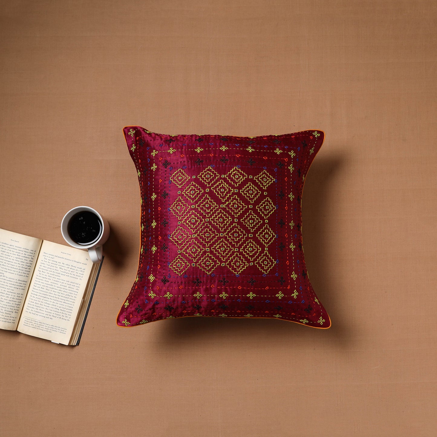 Kutch Hand Embroidery Cushion Cover (16 x 16 in) 17