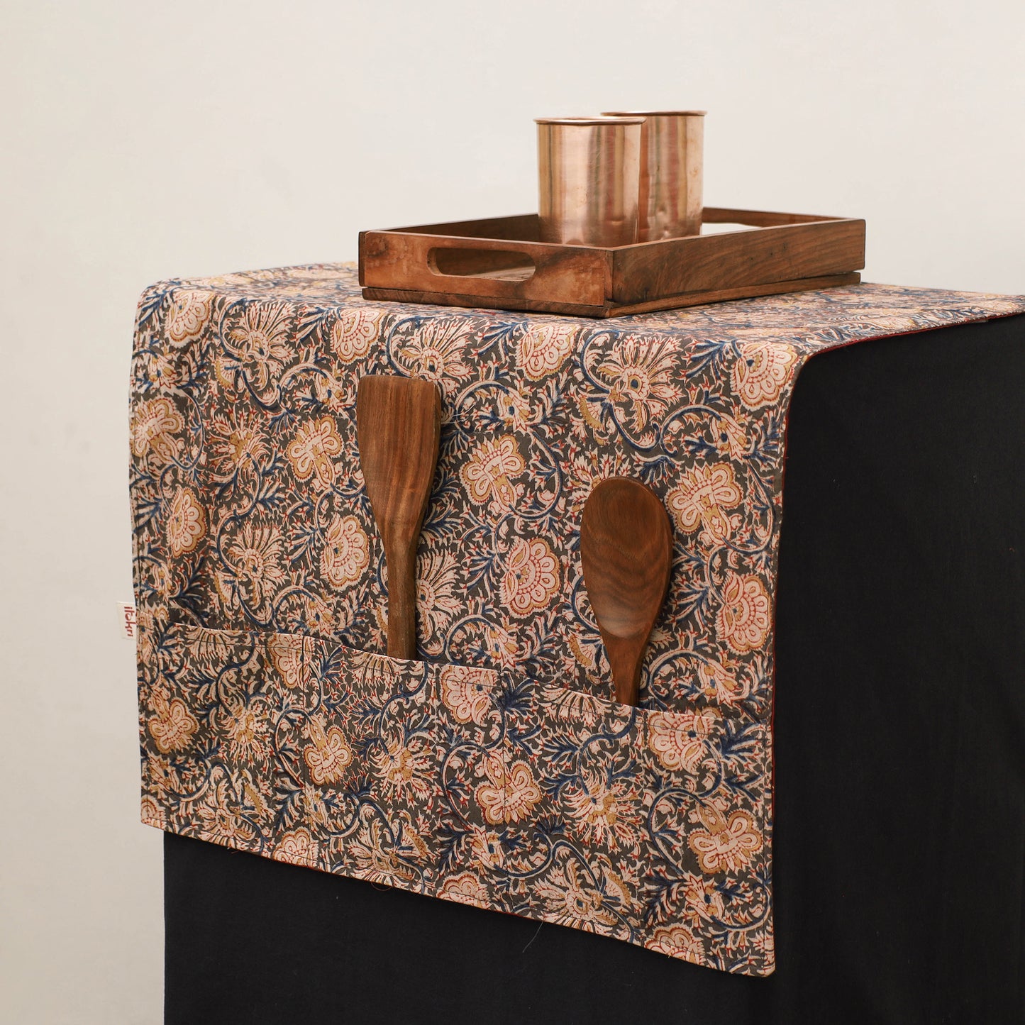 Handmade Fridge Top Cover with Multiple Pockets 05