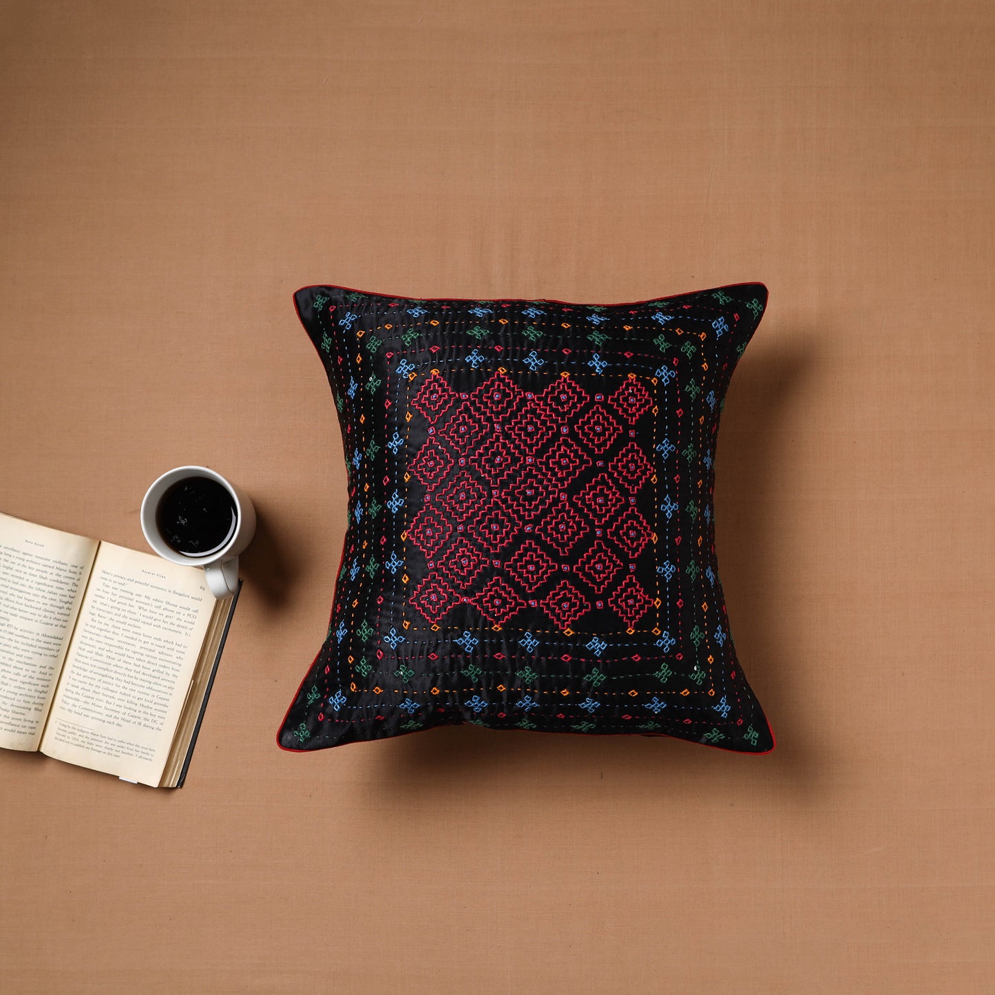 Kutch Hand Embroidery Cushion Cover (16 x 16 in) 18