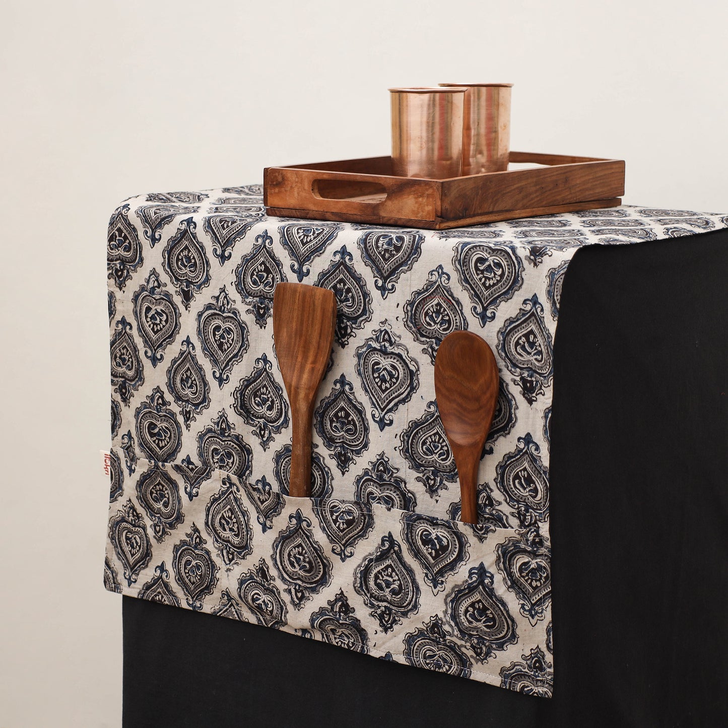Handmade Fridge Top Cover with Multiple Pockets 06