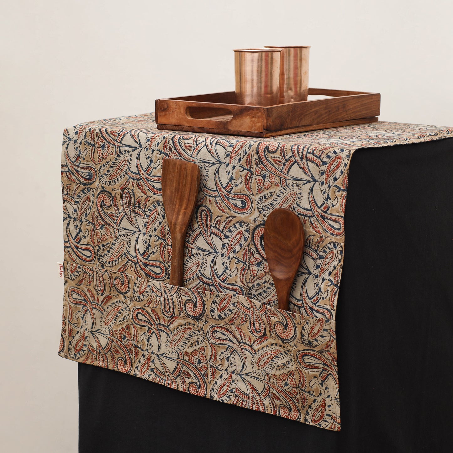 Handmade Fridge Top Cover with Multiple Pockets 07