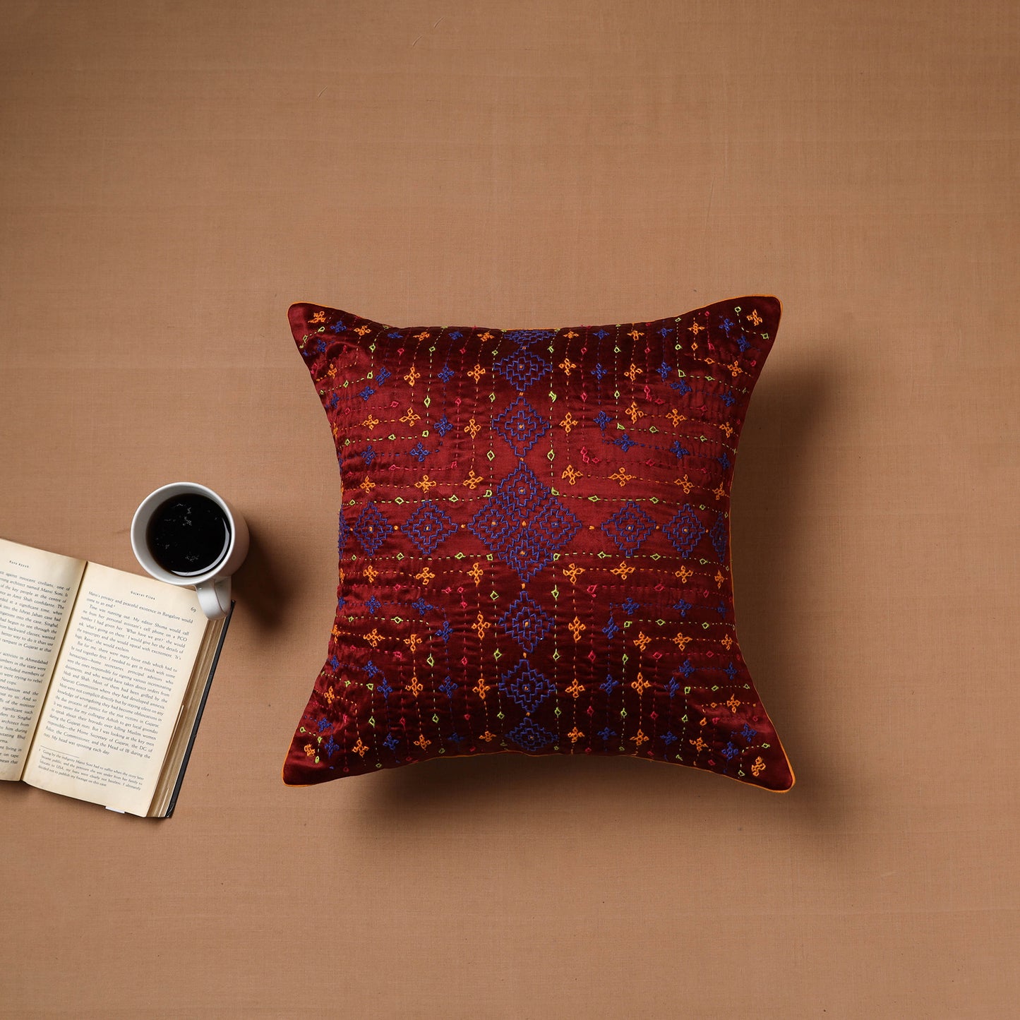 Kutch Hand Embroidery Cushion Cover (16 x 16 in) 19