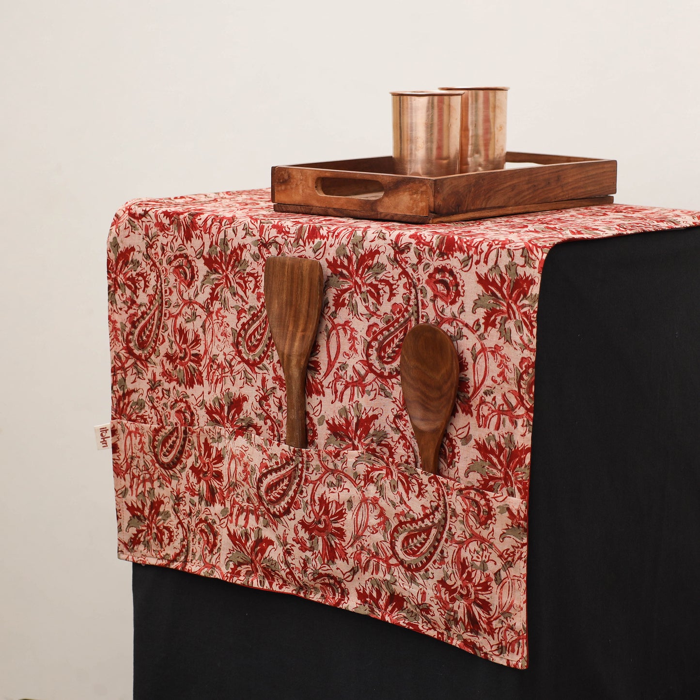 Handmade Fridge Top Cover with Multiple Pockets 08