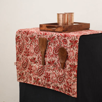 Handmade Fridge Top Cover with Multiple Pockets 08
