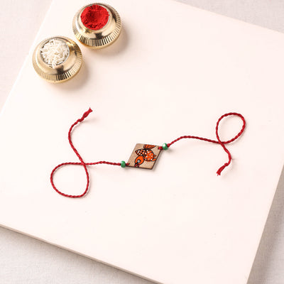 Pattachitra Handpainted Wooden Rakhi  82