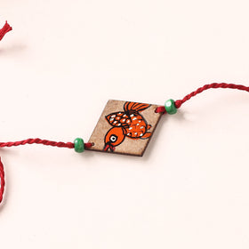 Pattachitra Handpainted Wooden Rakhi  82