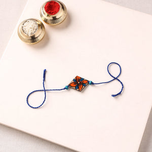 Pattachitra Handpainted Wooden Rakhi  85
