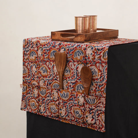 Red - Handmade Fridge Top Cover with Multiple Pockets 10