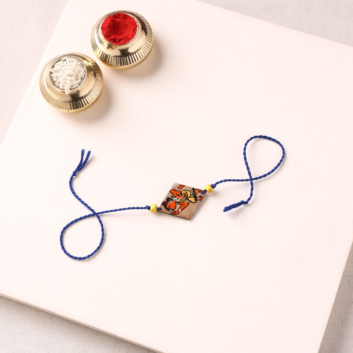 Pattachitra Handpainted Wooden Rakhi  86