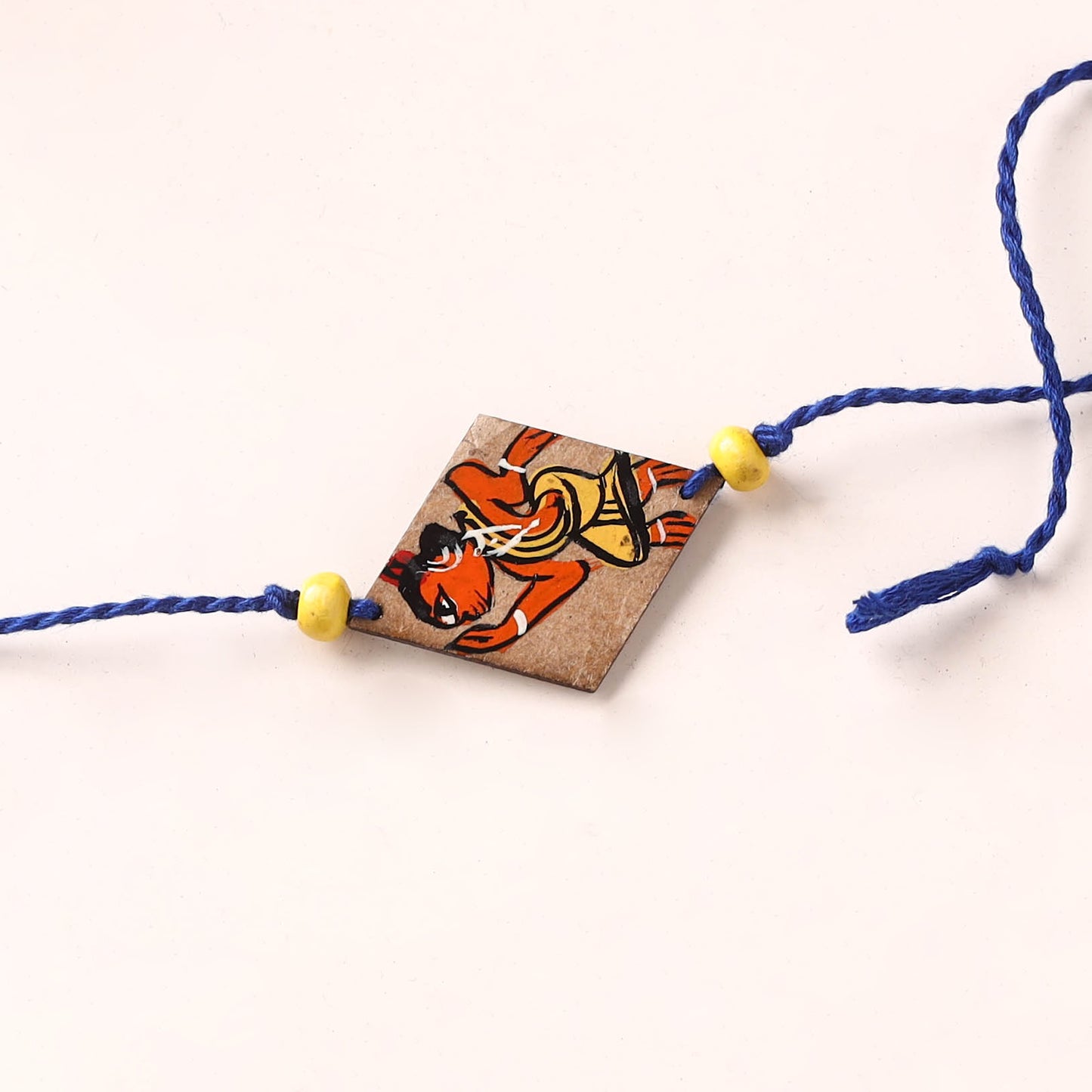 Pattachitra Handpainted Wooden Rakhi  86