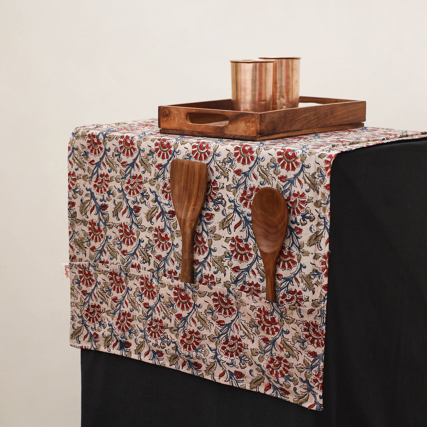 Handmade Fridge Top Cover with Multiple Pockets 11