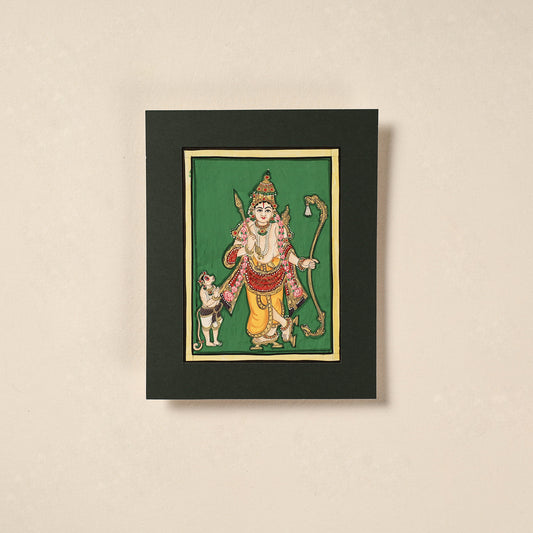 Rama Avatar - Traditional Mysore Painting by JS Sridhar Rao (10 x 8 in)