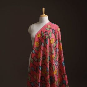 Pink - Handpainted Srikalahasti Silk Cotton Pen Kalamkari Fabric 27
