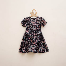 Pure Cotton Girls Frock Dress in Sanganeri Floral Prints (3-4 Years) 04
