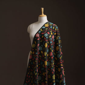 Black - Handpainted Srikalahasti Silk Cotton Pen Kalamkari Fabric 30