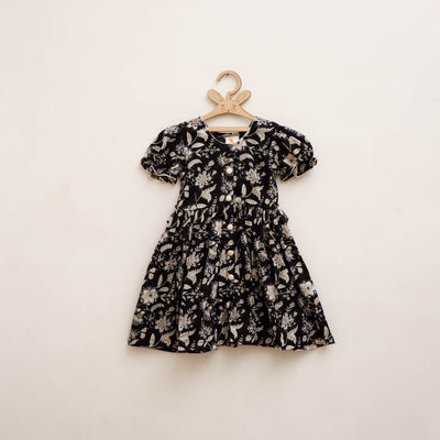 Pure Cotton Girls Frock Dress in Sanganeri Floral Prints (3-4 Years) 06