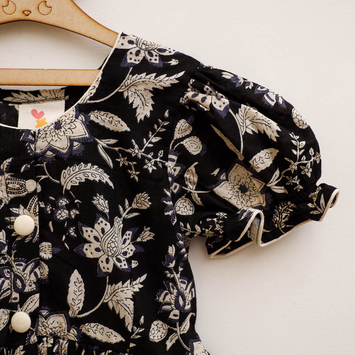 Pure Cotton Girls Frock Dress in Sanganeri Floral Prints (3-4 Years) 06