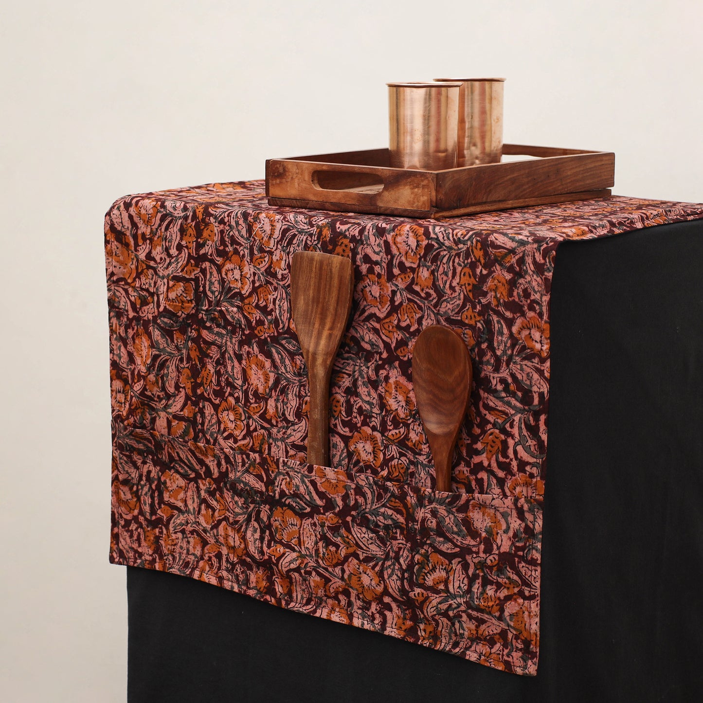 Handmade Fridge Top Cover with Multiple Pockets 18