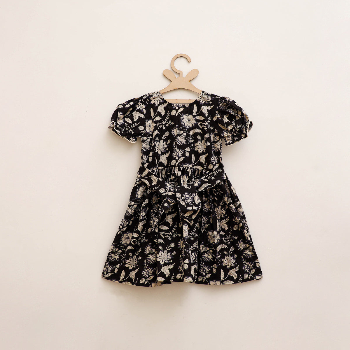 Pure Cotton Girls Frock Dress in Sanganeri Floral Prints (3-4 Years) 06