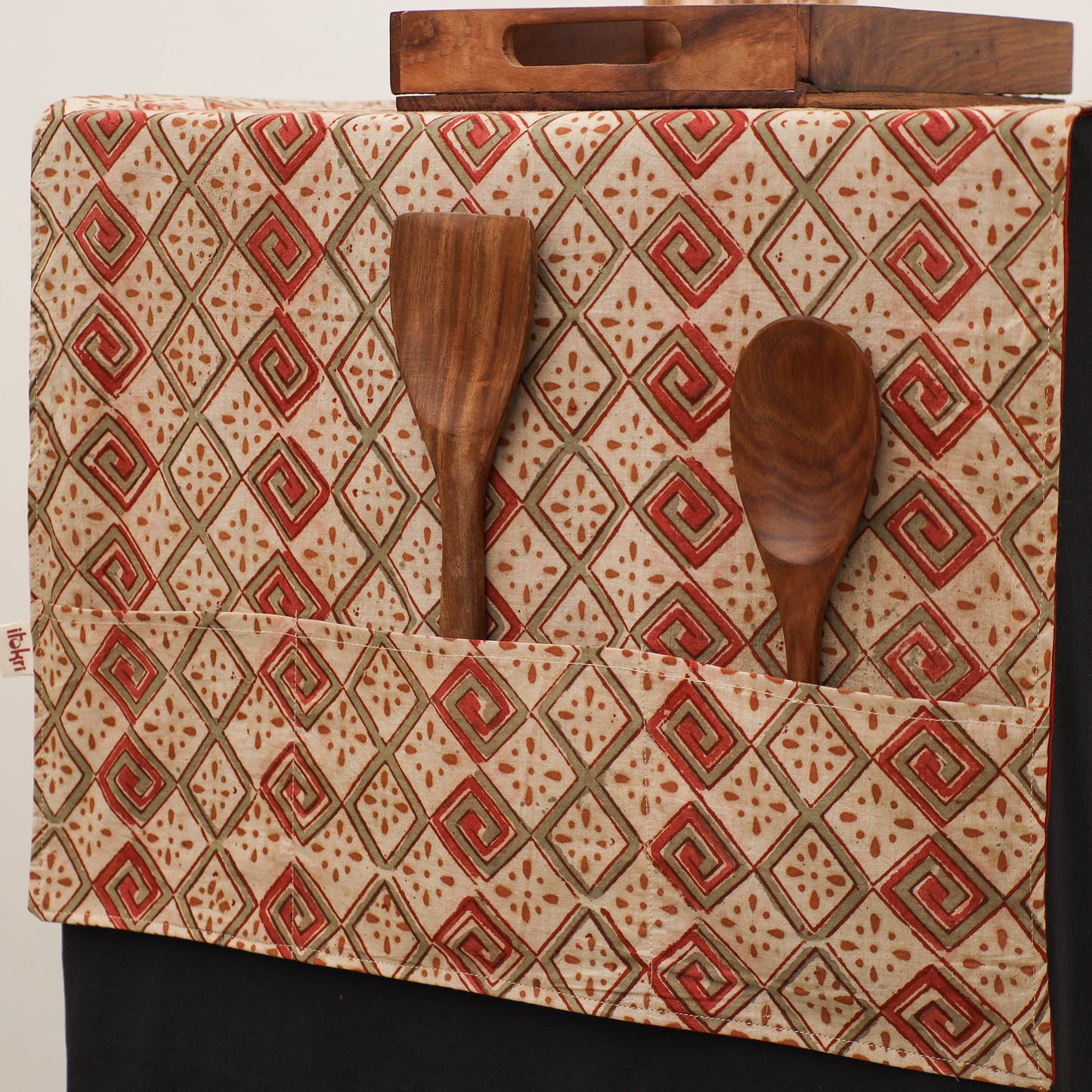 Handmade Fridge Top Cover with Multiple Pockets 19
