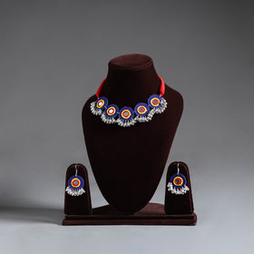 Blue - navratri special! Fabart german silver mirror work