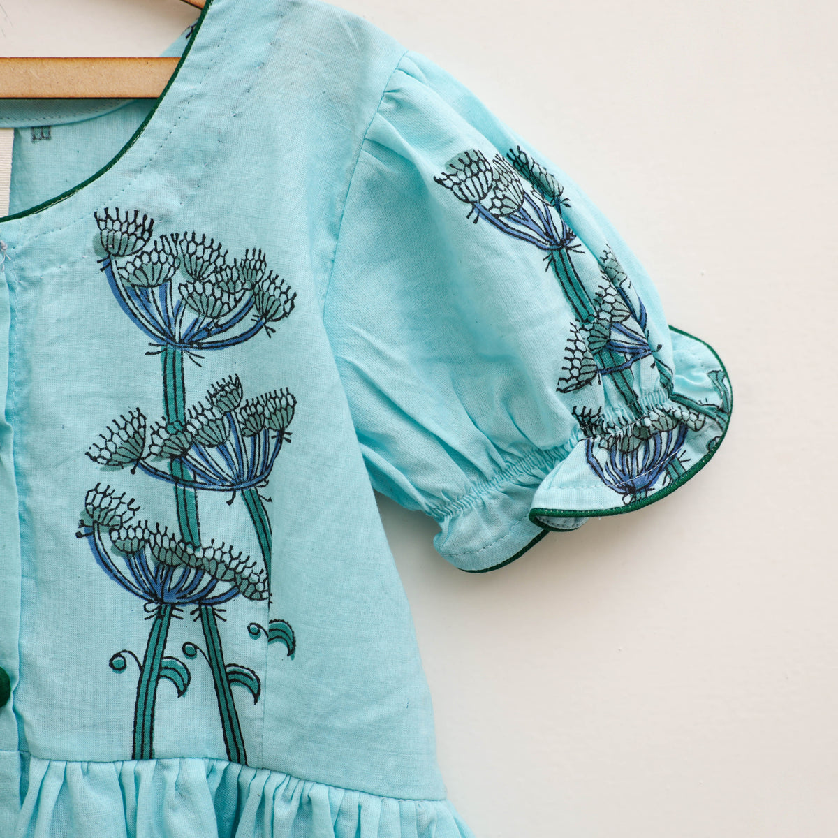 Pure Cotton Girls Frock Dress in Sanganeri Floral Prints (3-4 Years) 08