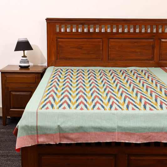 Multicolor - Cotton Pochampally Ikat Bedsheet 65