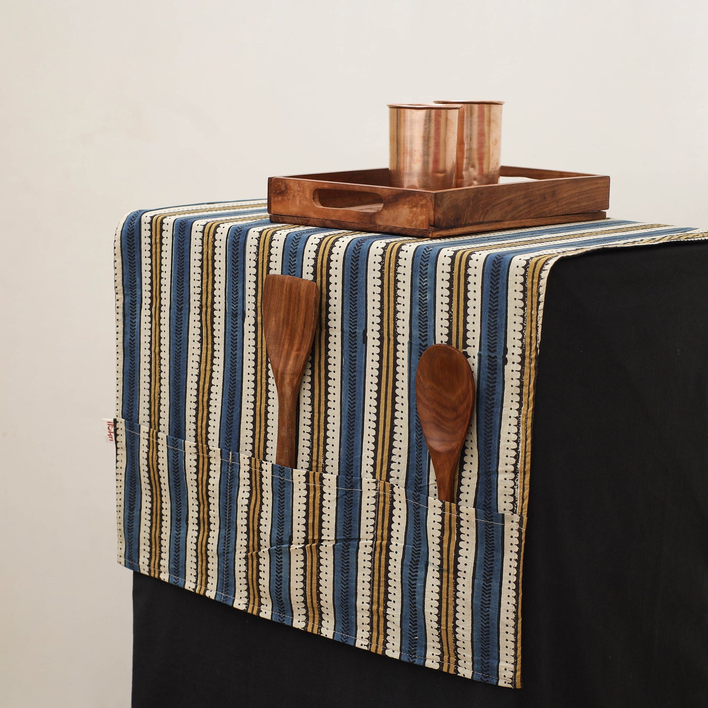 Handmade Fridge Top Cover with Multiple Pockets 24