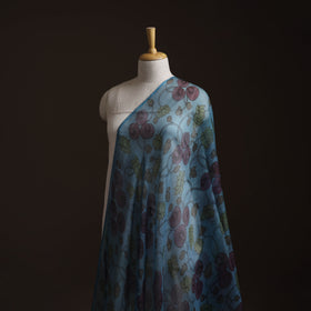 Srikalahasti Pen Work Handpainted Kalamkari Handloom Kota Doria Silk Fabric 08