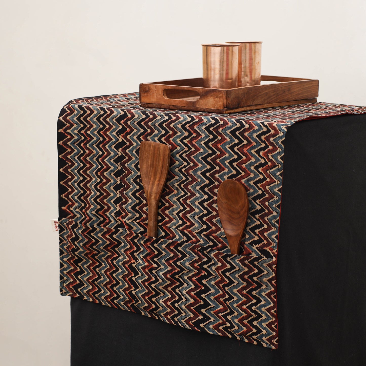 Handmade Fridge Top Cover with Multiple Pockets 26