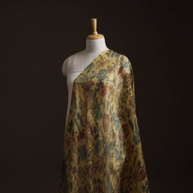 Srikalahasti Pen Work Handpainted Kalamkari Handloom Kota Doria Silk Fabric 10