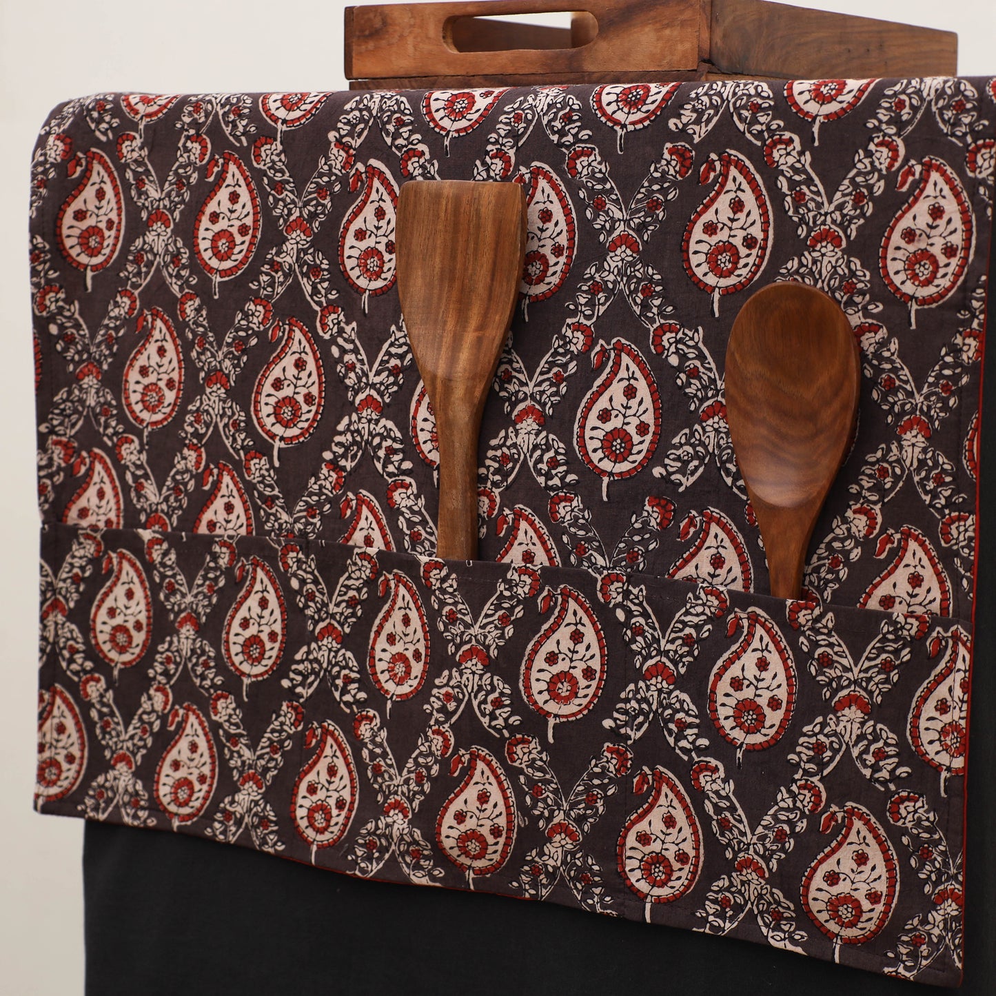 Handmade Fridge Top Cover with Multiple Pockets 27