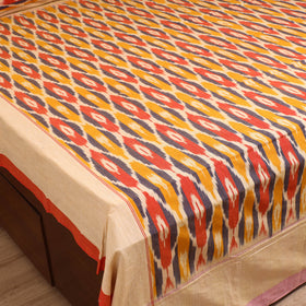 Pochampally Ikat Weave Cotton Double Bedsheet Set (108 x 90 in) 27