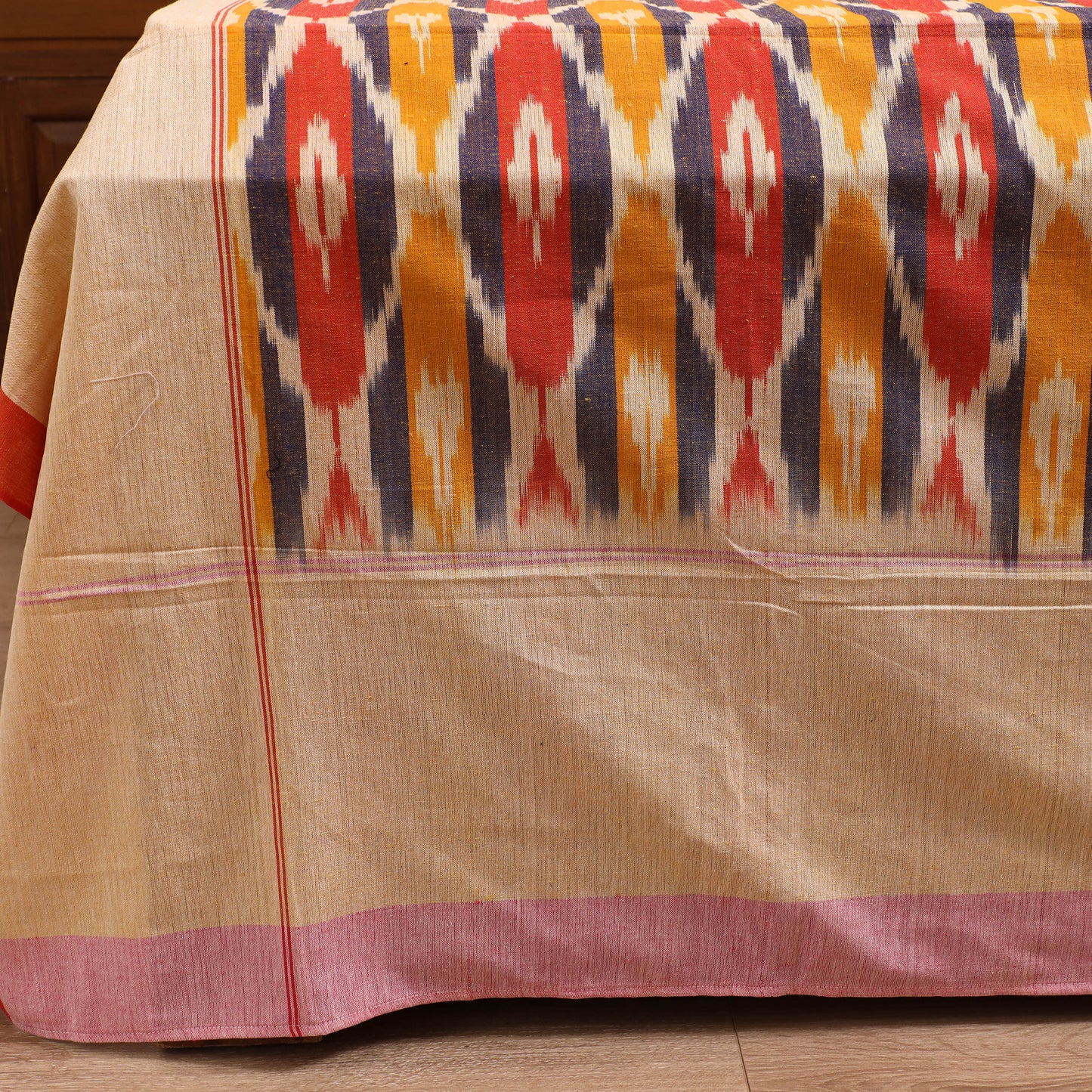 Pochampally Ikat Weave Cotton Double Bedsheet Set (108 x 90 in) 27