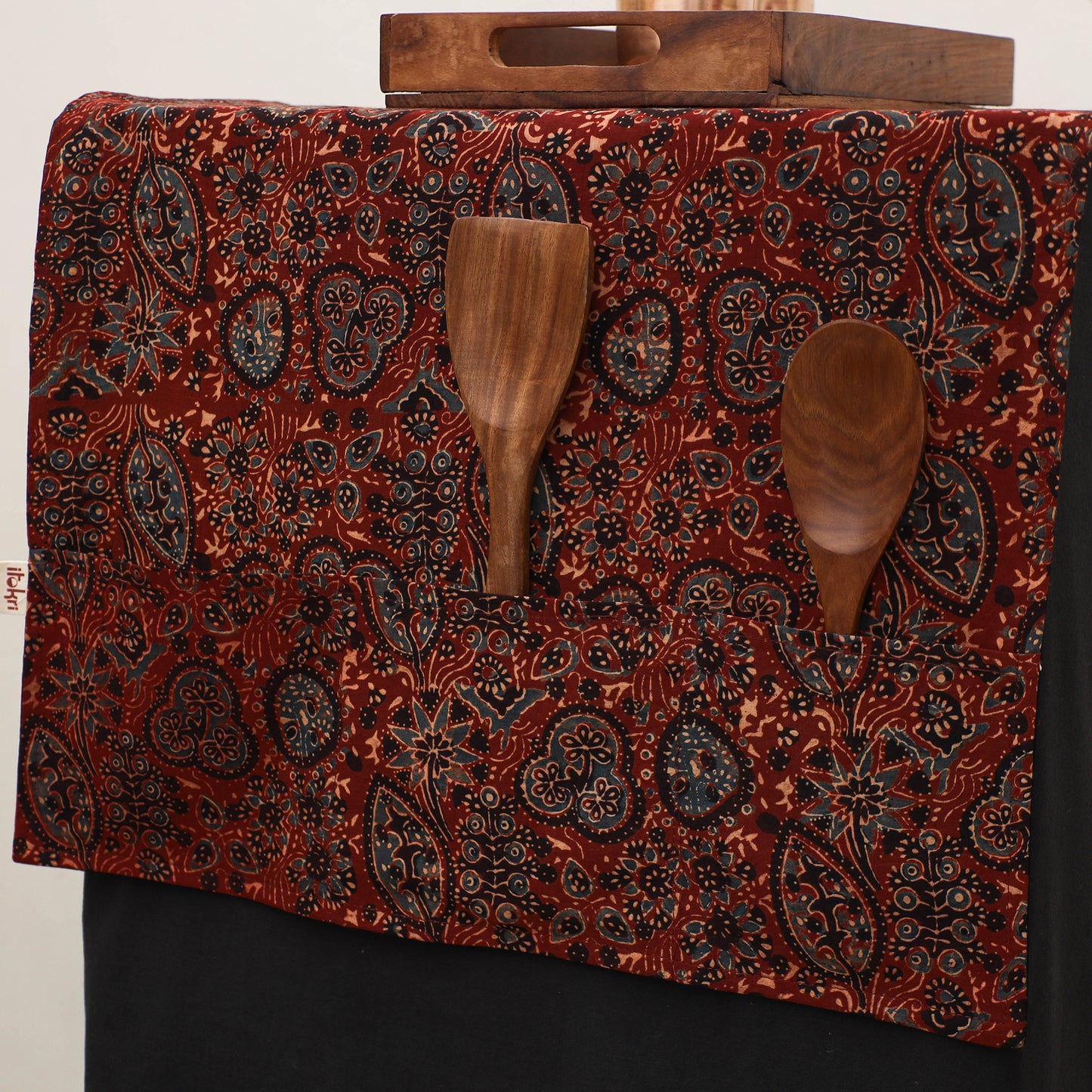 Handmade Fridge Top Cover with Multiple Pockets 29