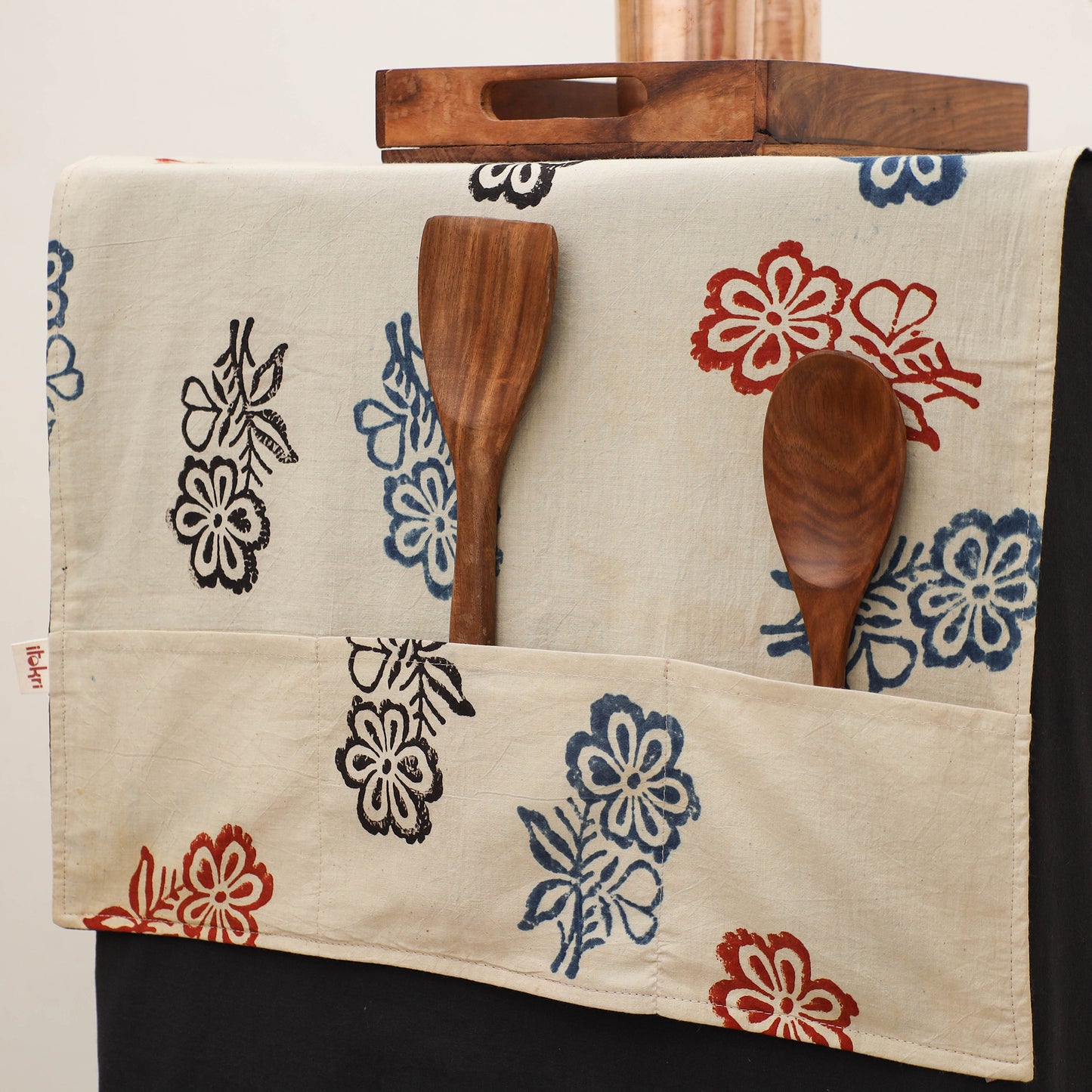 Handmade Fridge Top Cover with Multiple Pockets 30