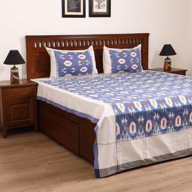 Pochampally Ikat Weave Cotton Double Bedsheet Set (108 x 90 in) 28