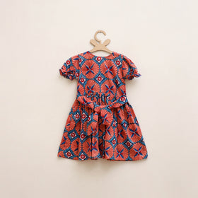 Pure Cotton Girls Frock Dress in Sanganeri Floral Prints (3-4 Years) 12