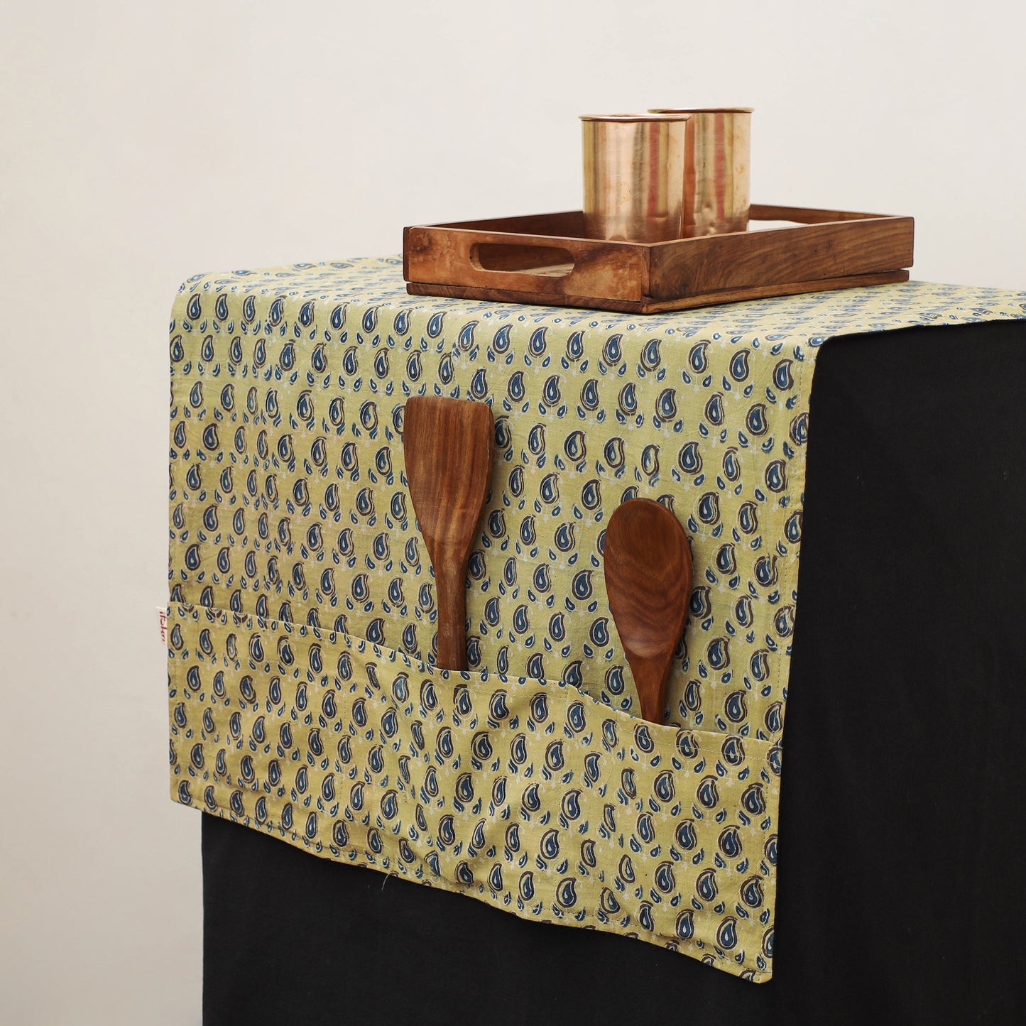 Handmade Fridge Top Cover with Multiple Pockets 32