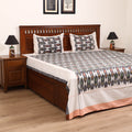 Pochampally Ikat Weave Cotton Double Bedsheet Set (108 x 90 in) 30