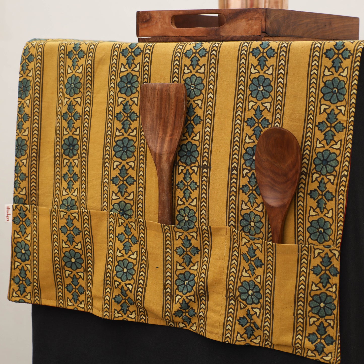 Handmade Fridge Top Cover with Multiple Pockets 33