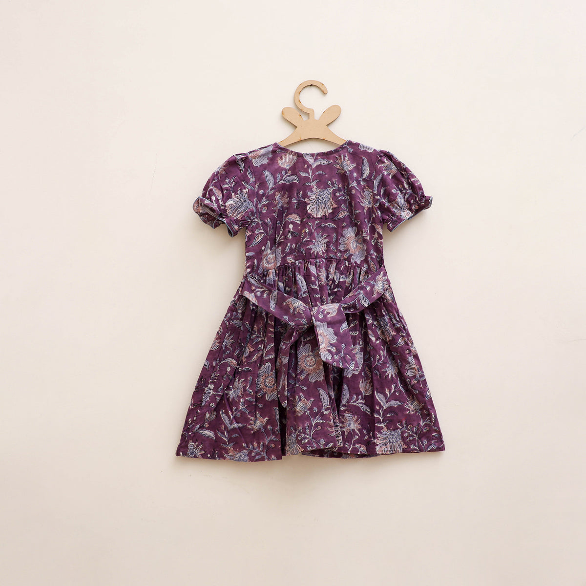 Pure Cotton Girls Frock Dress in Sanganeri Floral Prints (3-4 Years) 14