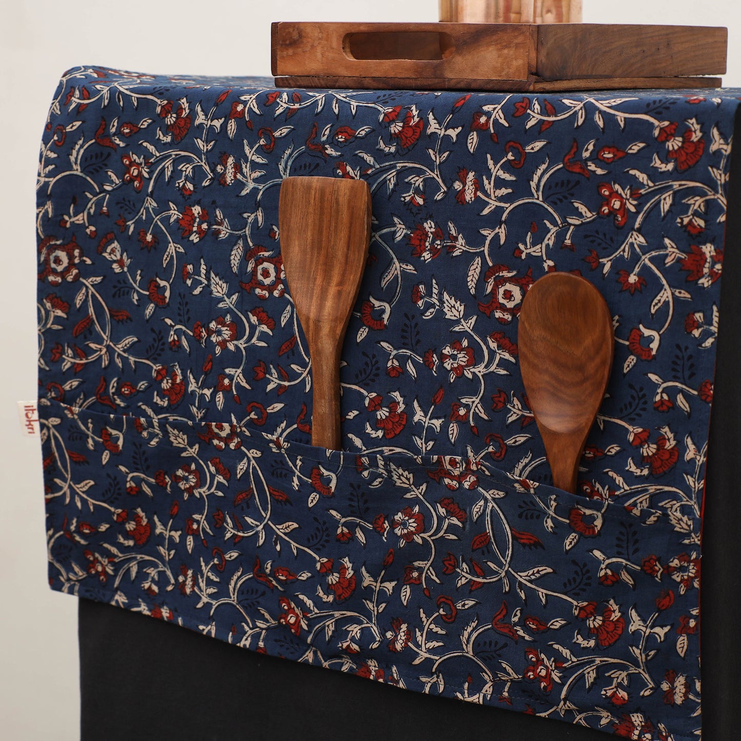 Handmade Fridge Top Cover with Multiple Pockets 34