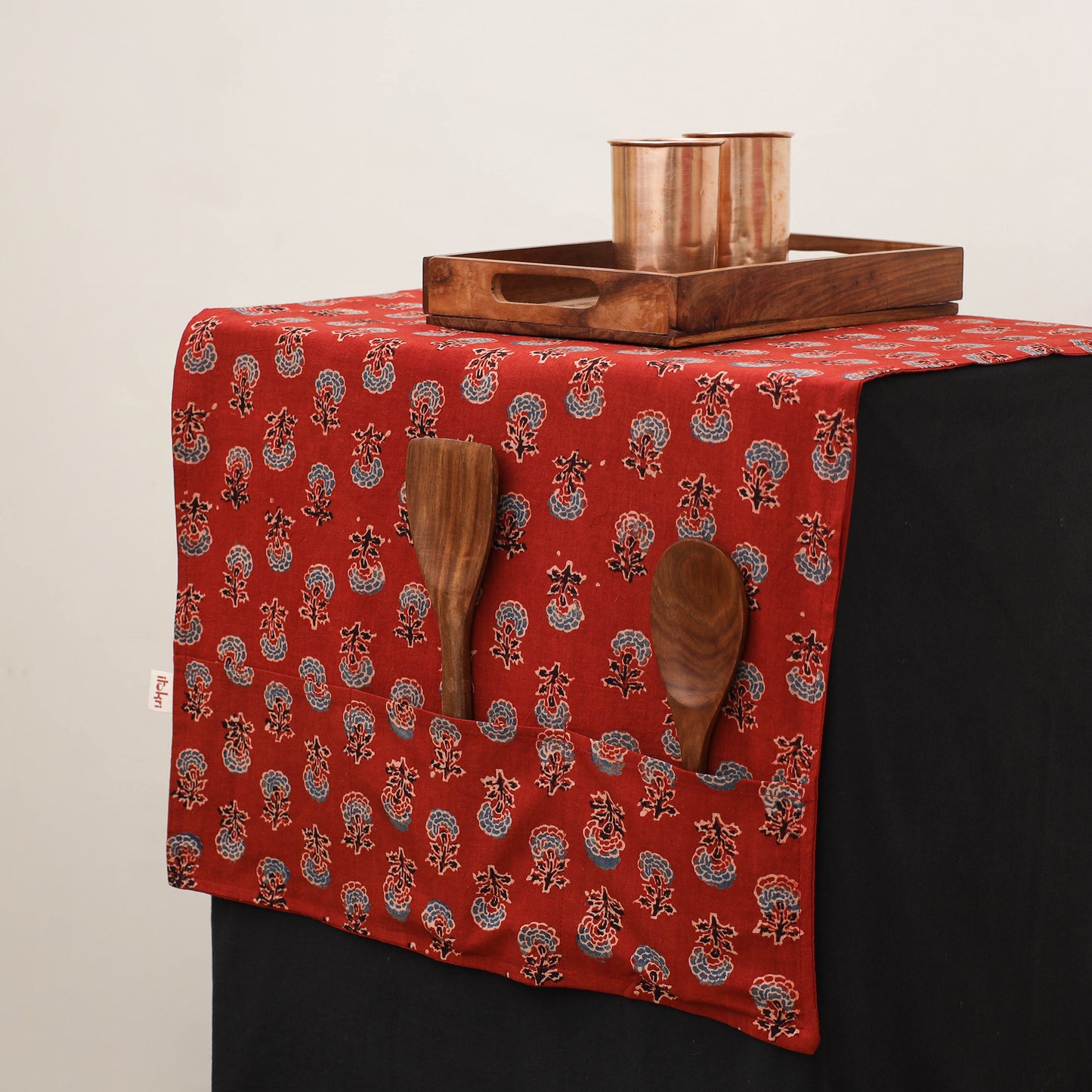 Handmade Fridge Top Cover with Multiple Pockets 37