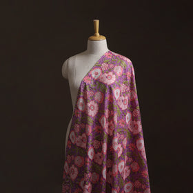 Purple - Sanganeri Hand Block Print Modal Silk Fabric 25