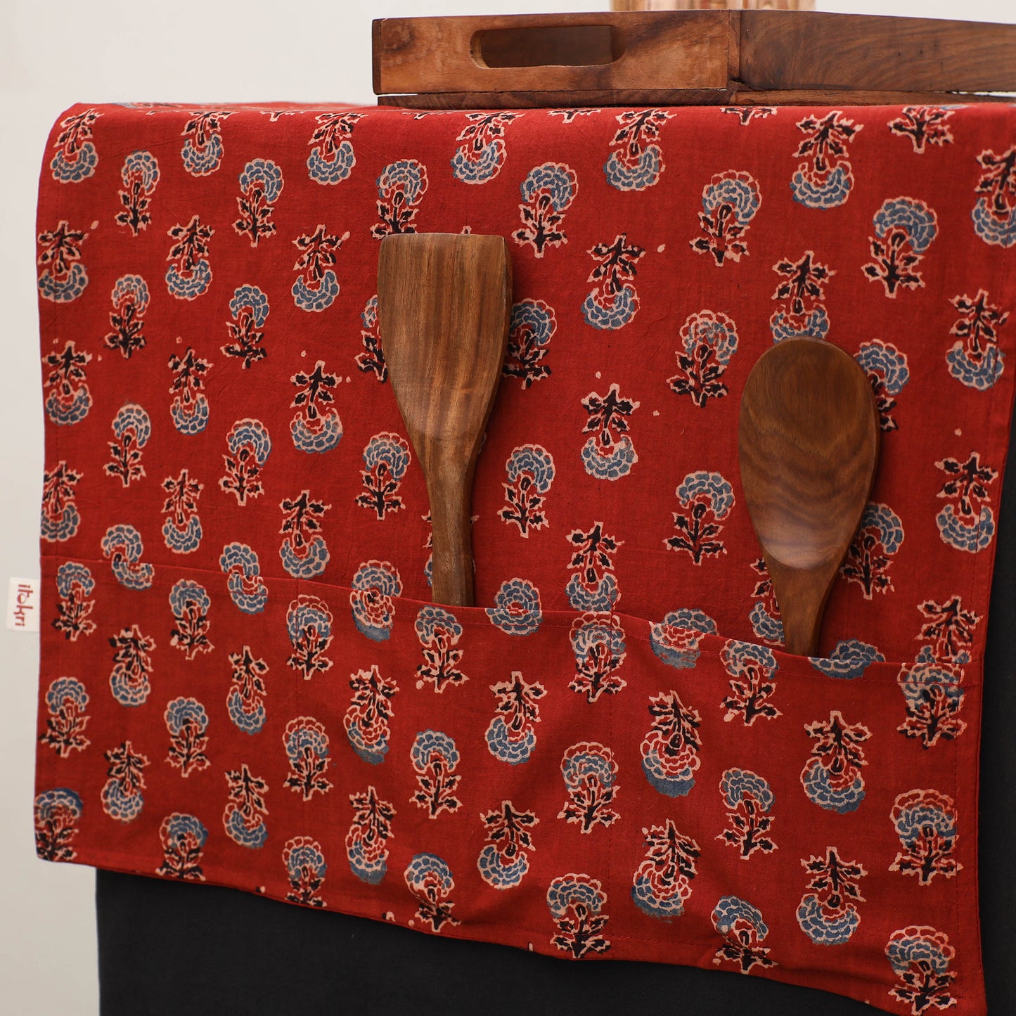 Handmade Fridge Top Cover with Multiple Pockets 37
