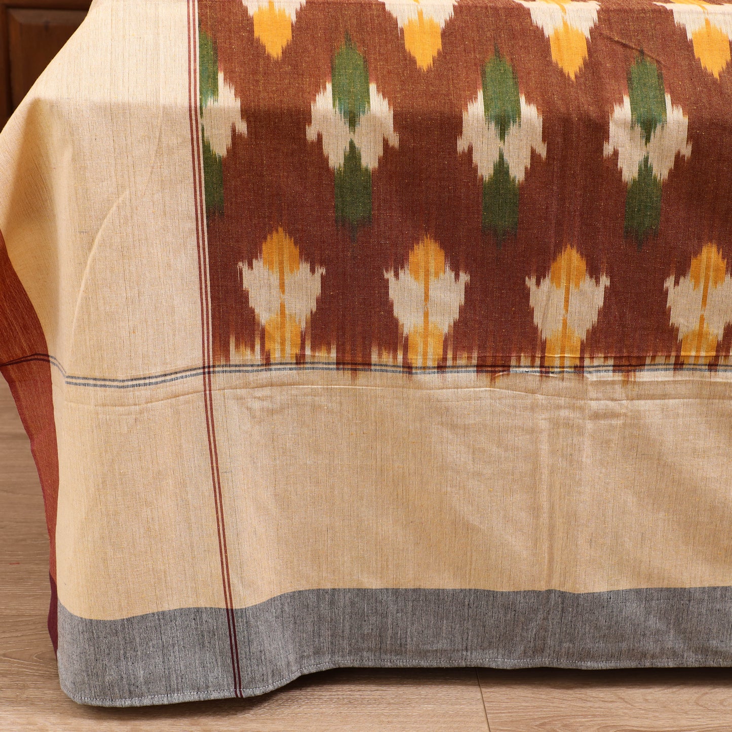Pochampally Ikat Weave Cotton Double Bedsheet Set (108 x 90 in) 31