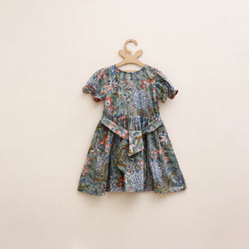 Pure Cotton Girls Frock Dress in Sanganeri Floral Prints (3-4 Years) 17