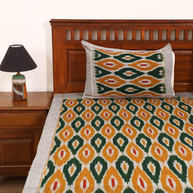 Pochampally Ikat Weave Cotton Double Bedsheet Set (108 x 90 in) 32